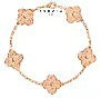 Electroplated 18k gold clover bracelet