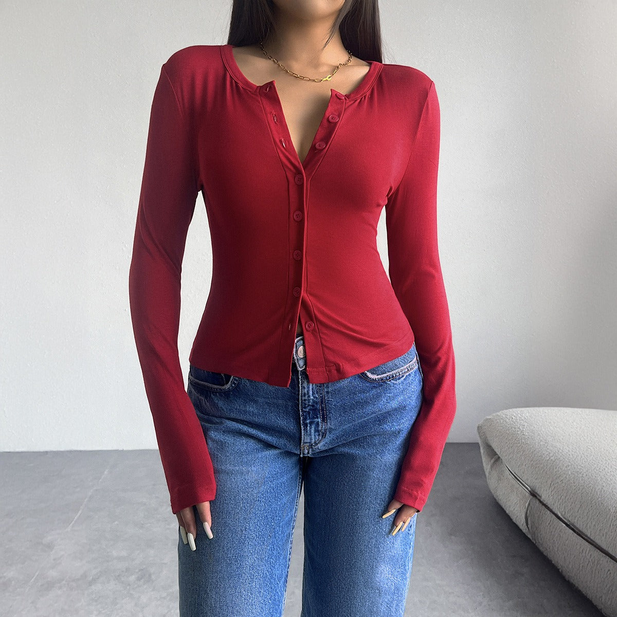 Autumn Y2K slim fit top