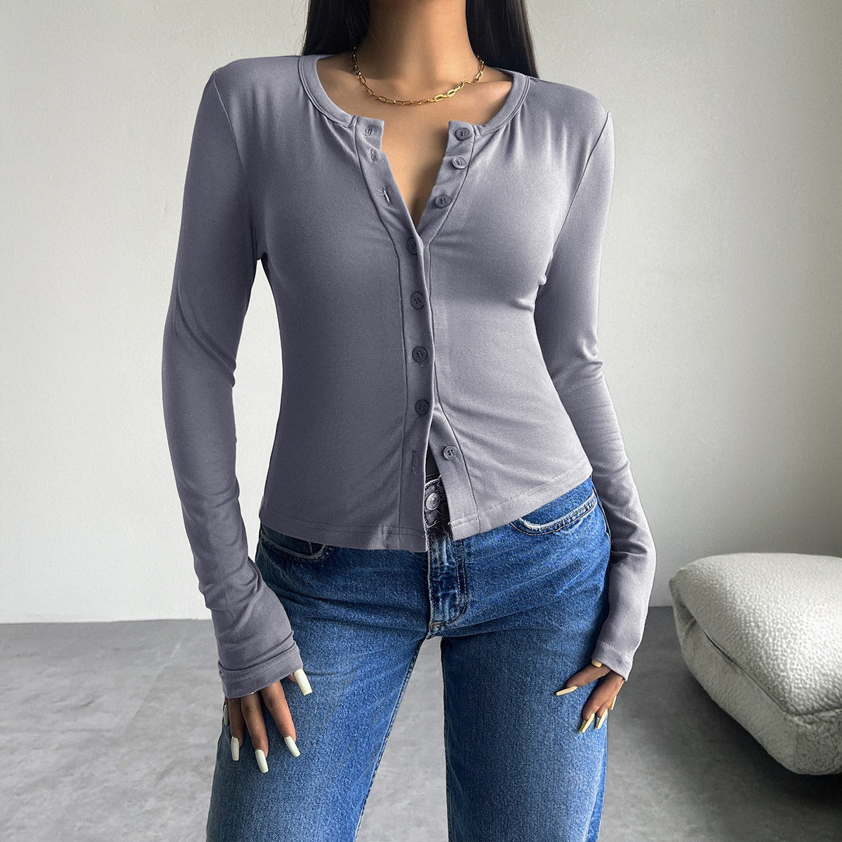 Autumn Y2K slim fit top