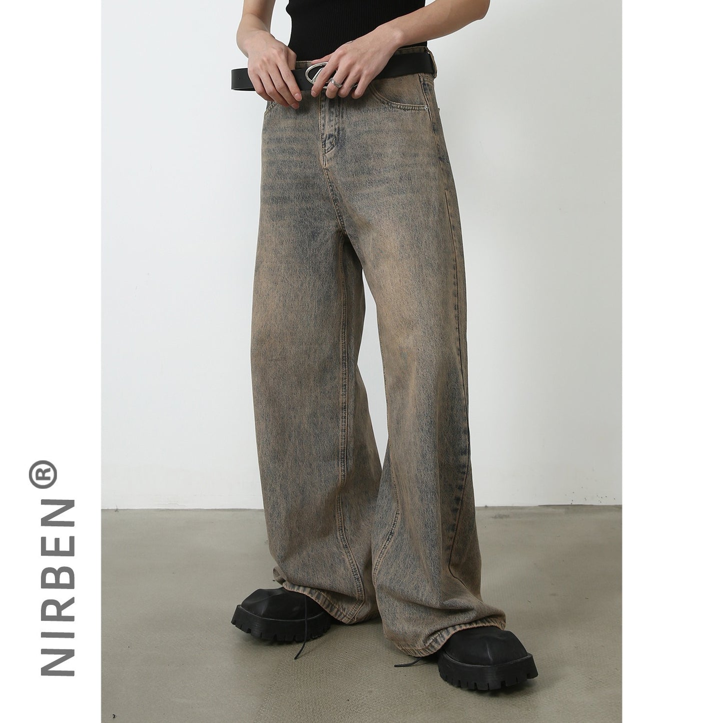 Retro oversized mop pant