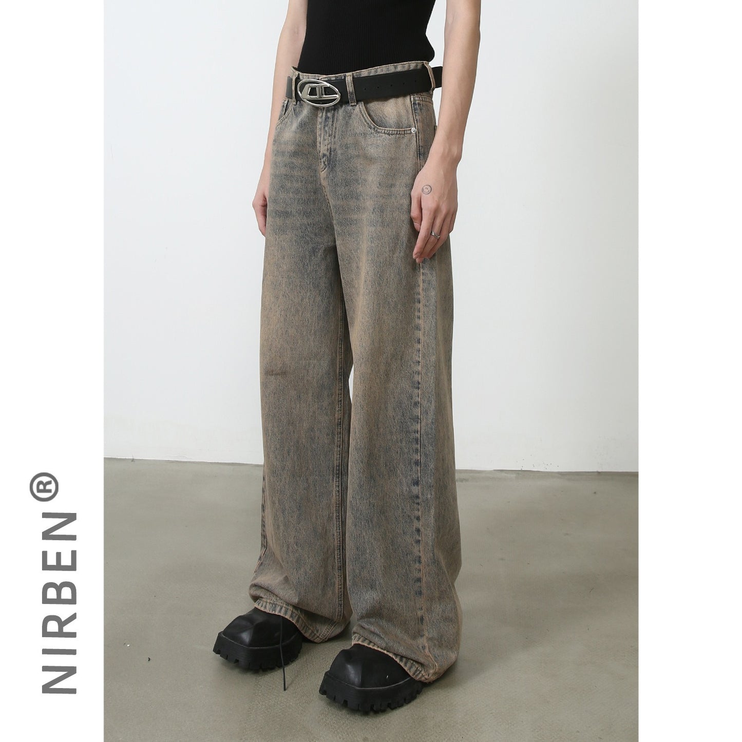 Retro oversized mop pant
