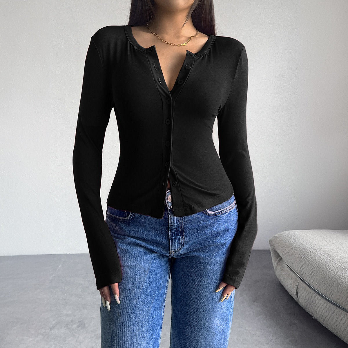 Autumn Y2K slim fit top