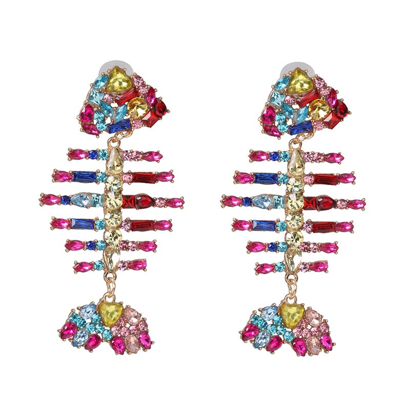 Funky fish gold plated earrings