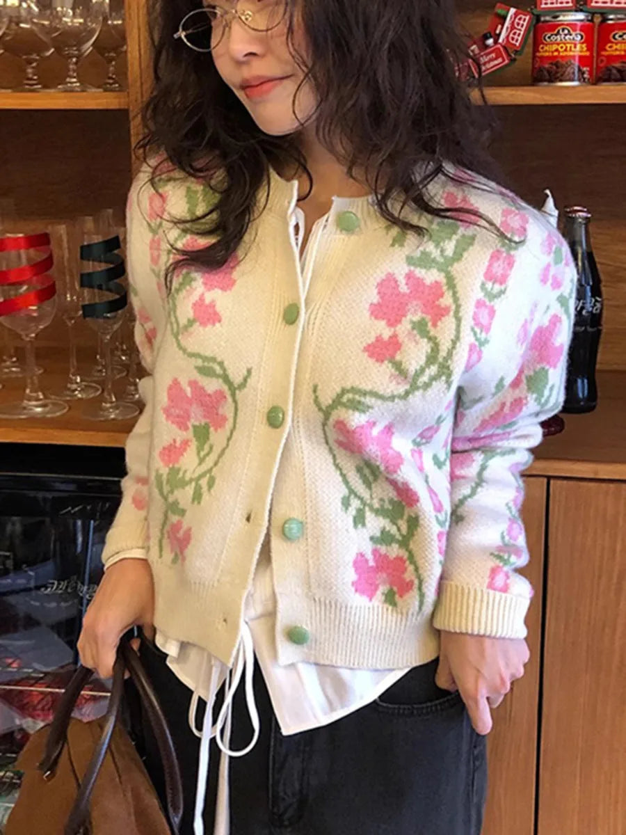 French knitted cardigan