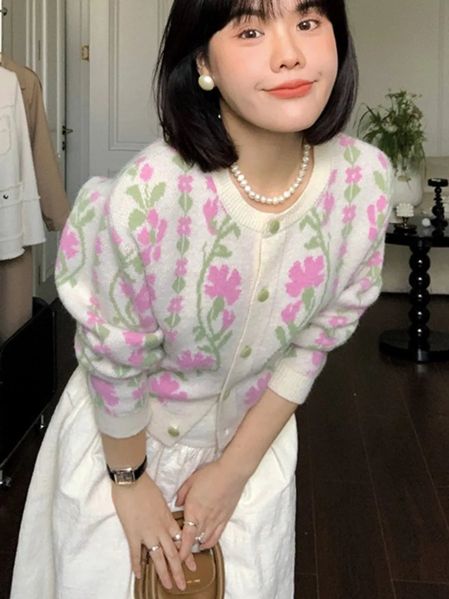 French knitted cardigan